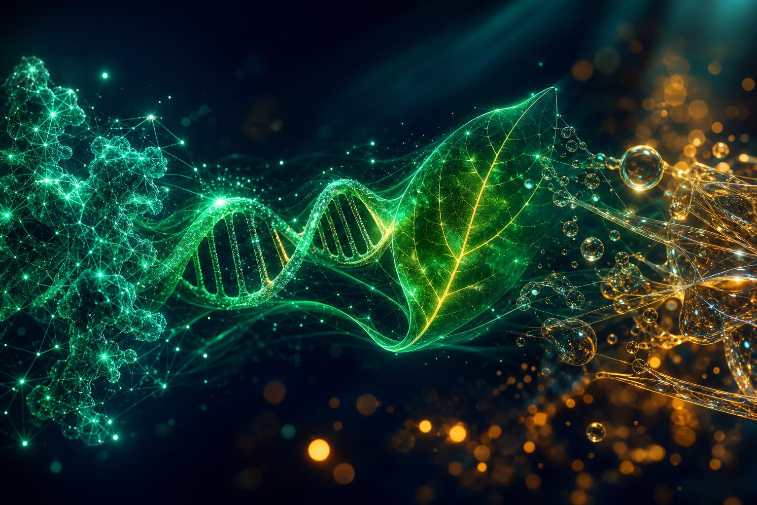 Abstract visualization of an engineered protein structure